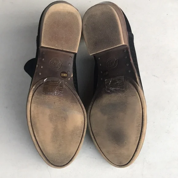 LUCKY BRAND | Black Perforated Leather Ankle Boots Booties Size 8.5 - Picture 5 of 6